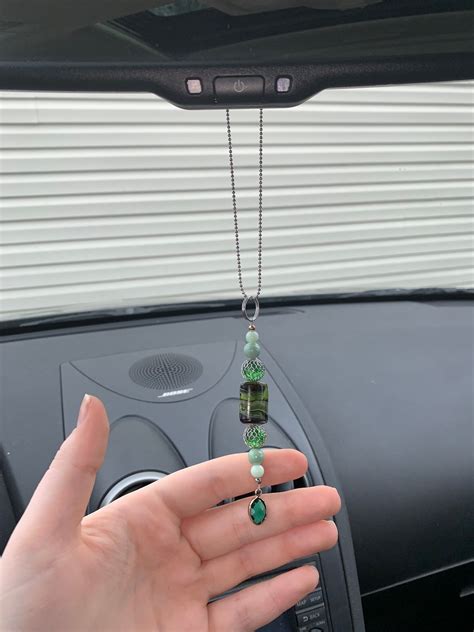 chanel rear view mirror hanging charm dangling beaded|diy rear view mirror dangle.